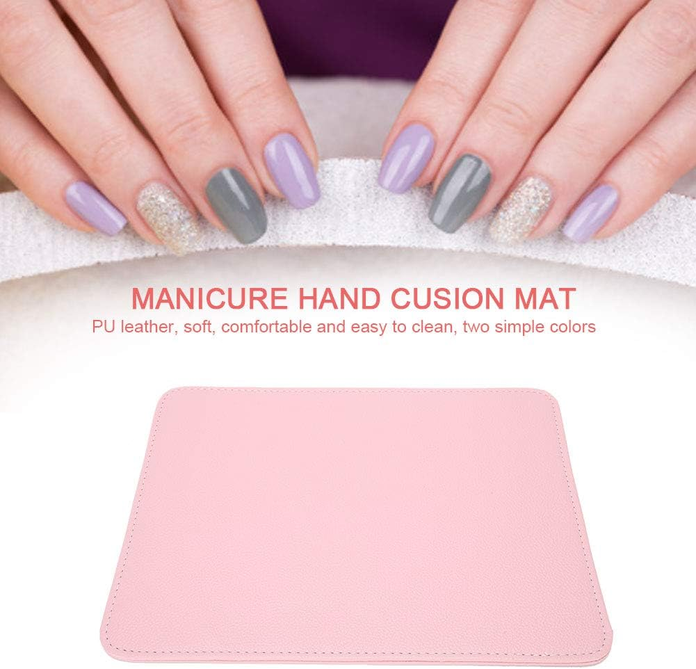 Washable Nail Art Table Mat, Foldable Nail Art Hand Pillow, Manicure Desk Mat, Soft PU Leather Manicure Arm Rest Cushion, for Nail Art Salon Home(Pink) image number 2