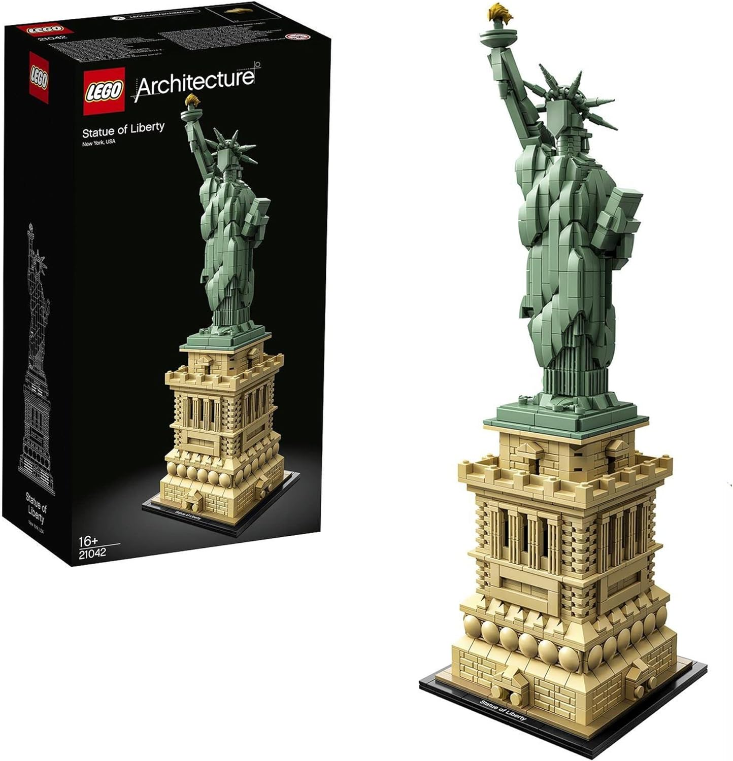 LEGO Architecture Statue of Liberty Construction Set for Adults, Historic Building Set, Famous Statue New York Souvenir, Relaxing 3D Puzzle, Model Building Kit, Home Decor or Office Piece 21042 image number 2