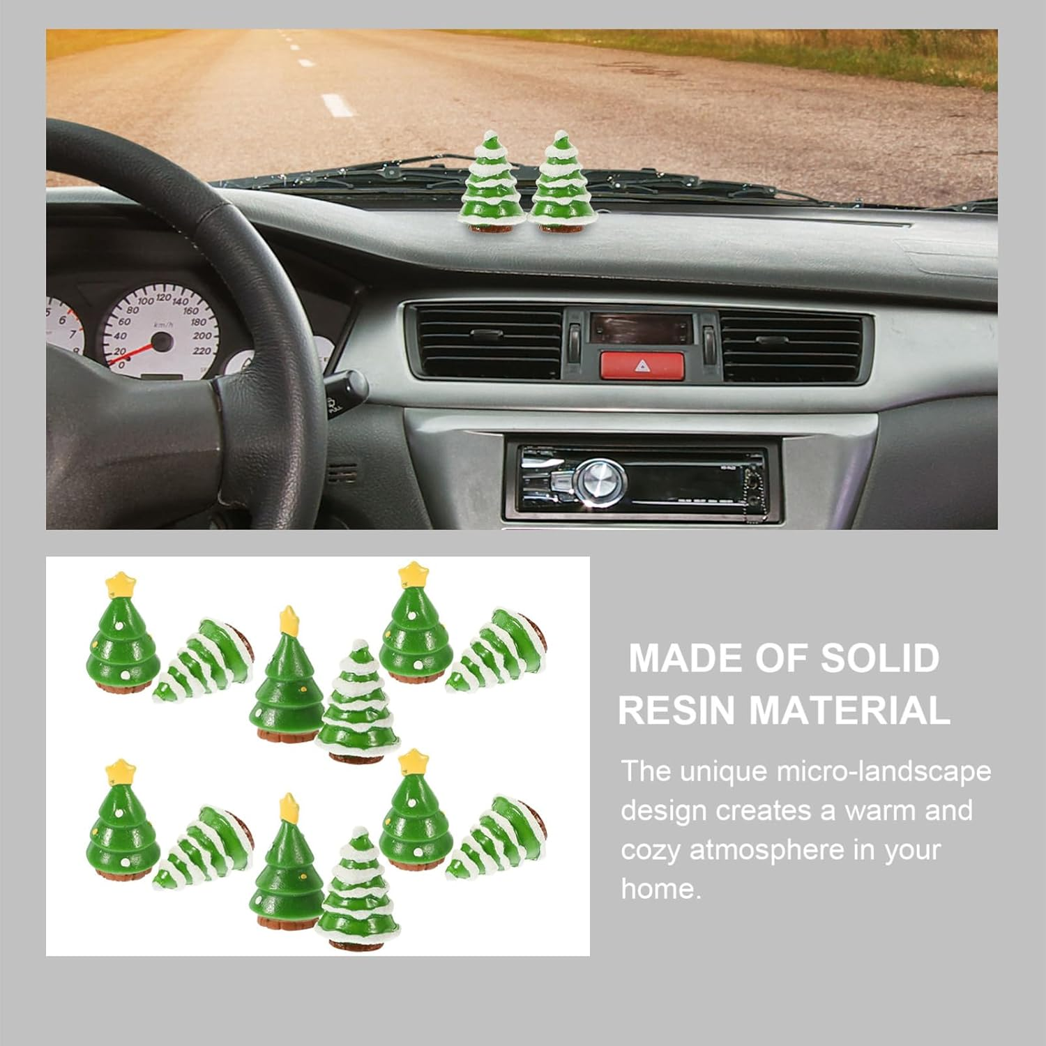 Mini Xmas Tree Santa Claus Snowman Ornament Set Christmas Decoration for Desktop Tabletop image number 4