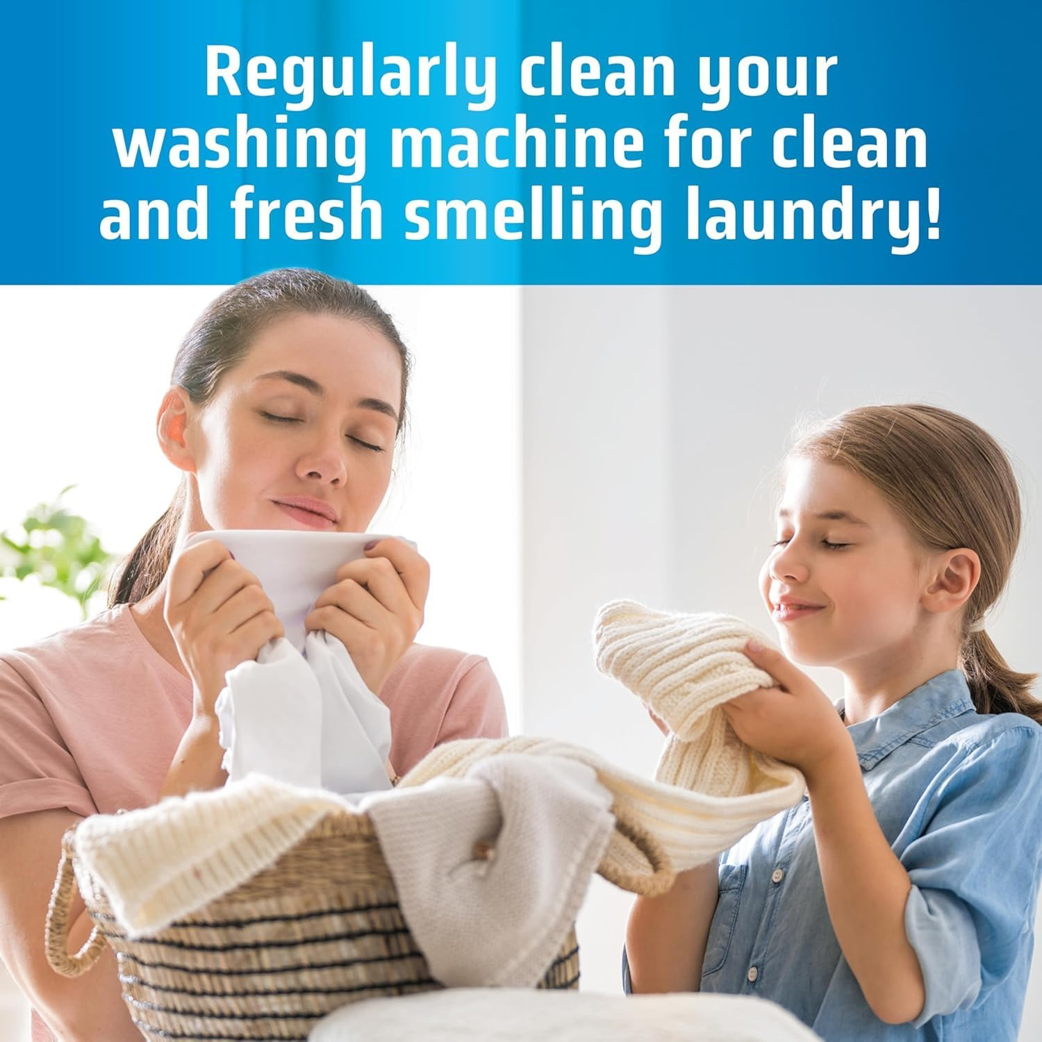 Washing Machine Cleaner Tablets 12 Pack Powerful Descaler -Deep Cleaning for HE Front Loader & Top Load Washer Septic Safe Eco-Friendly Deodorizer Clean Drum & Laundry Tub Seal- Year'S Supply image number 4