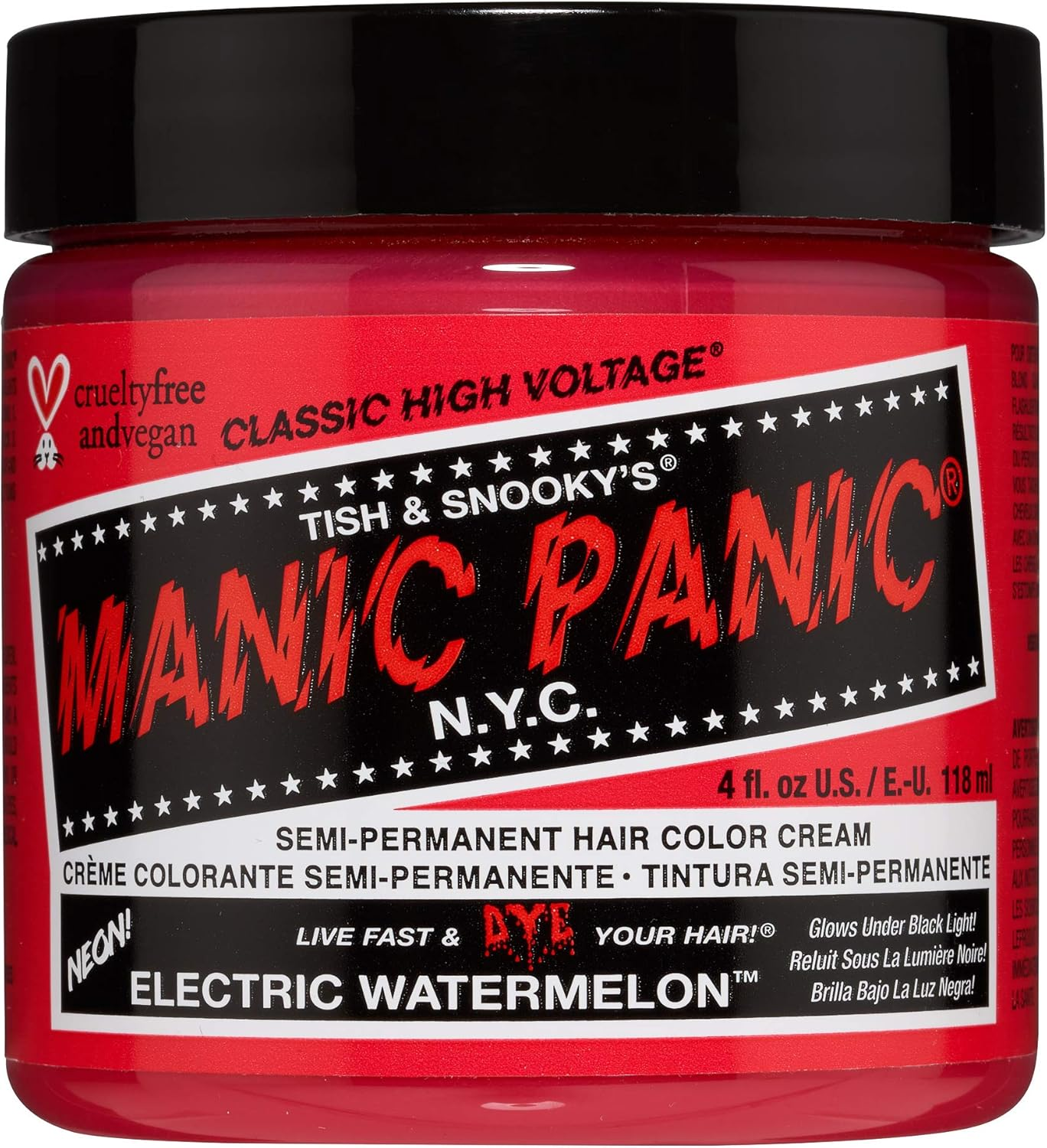 Manic Panic - Electric Watermelon Classic Cream - Semi-Permanent Hair Dye - 118Ml image number 4
