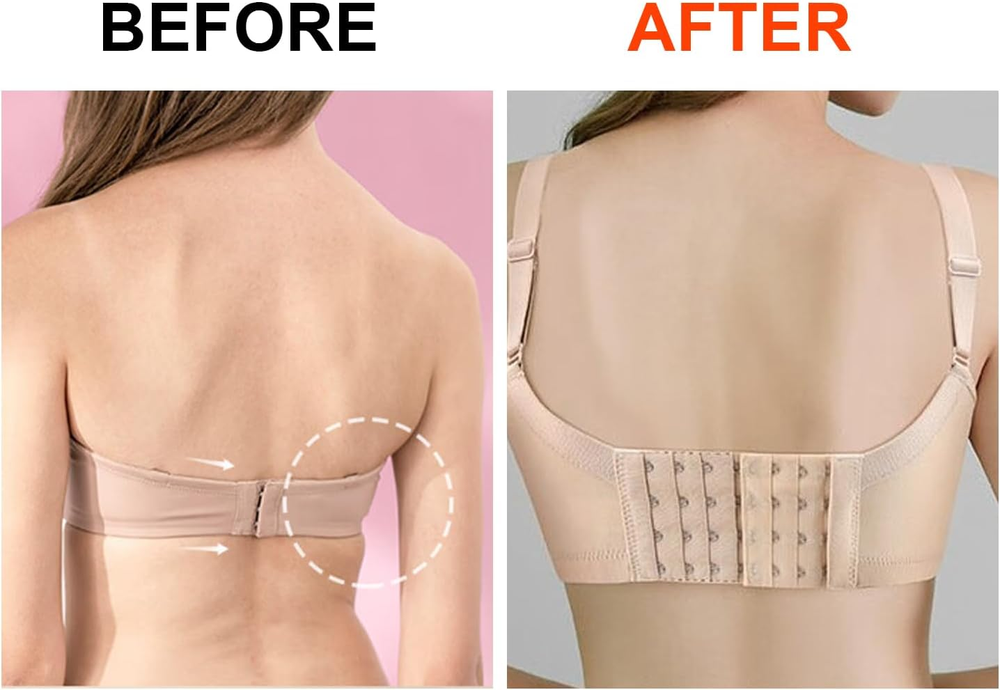 Bra Extender,H HOME-MART Women'S Bra Extender 3 Rows 2 Hooks 3 Hooks 4 Hooks 5 Hooks Bra Extension Strap Soft and Comfortable image number 5