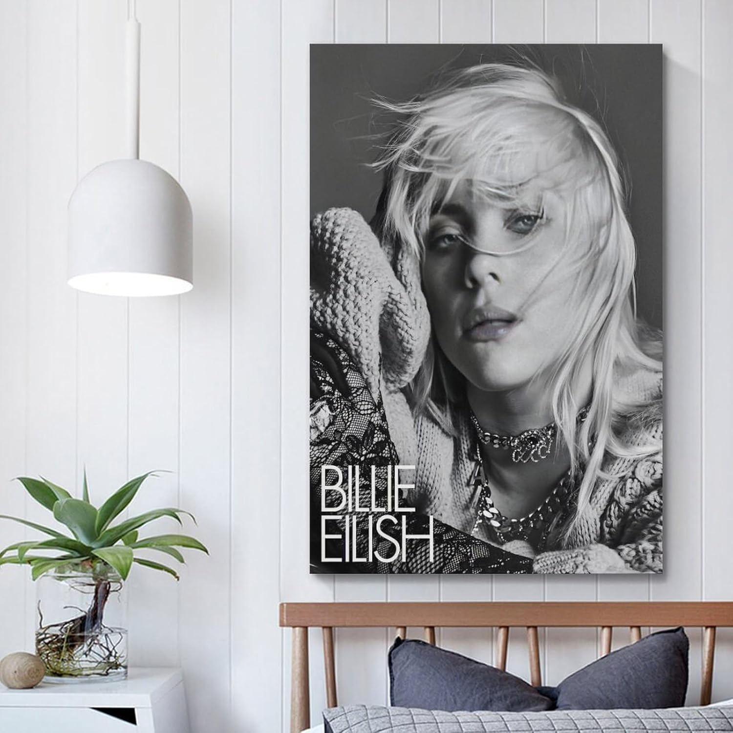 Billie Eilish Canvas Poster Painting Wall Art Picture Home Decor Print for Bedroom Living Room Dorm Study Bar Office 16X24Inch(40X60Cm) Unframe-Style image number 4
