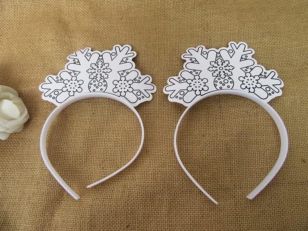 12Pcs Kid'S Draw Yourself Head Piece Costume Headband Hair Loop image number 2