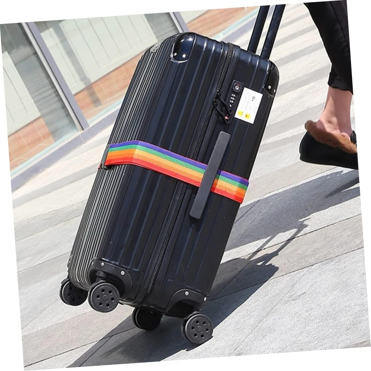 WATIIFUFU 4Pcs Adjustable Luggage Straps for Suitcases Tie down Cam Straps for Travel Duffel Bag Rainbow Colors image number 2