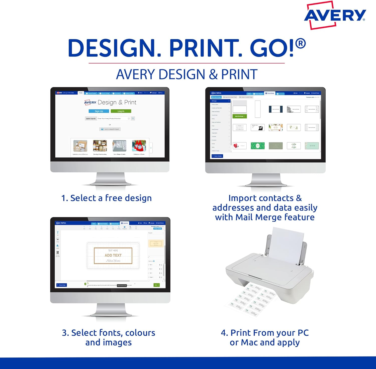 Avery Weatherproof A4 Labels for Laser Printers - Printable Packaging, Shipping & Address Labels - Mailing Stickers - Small Business Supplies - 99.1 X 67.7 Mm, 80 Labels / 10 Sheets (959409 / L7070) image number 6