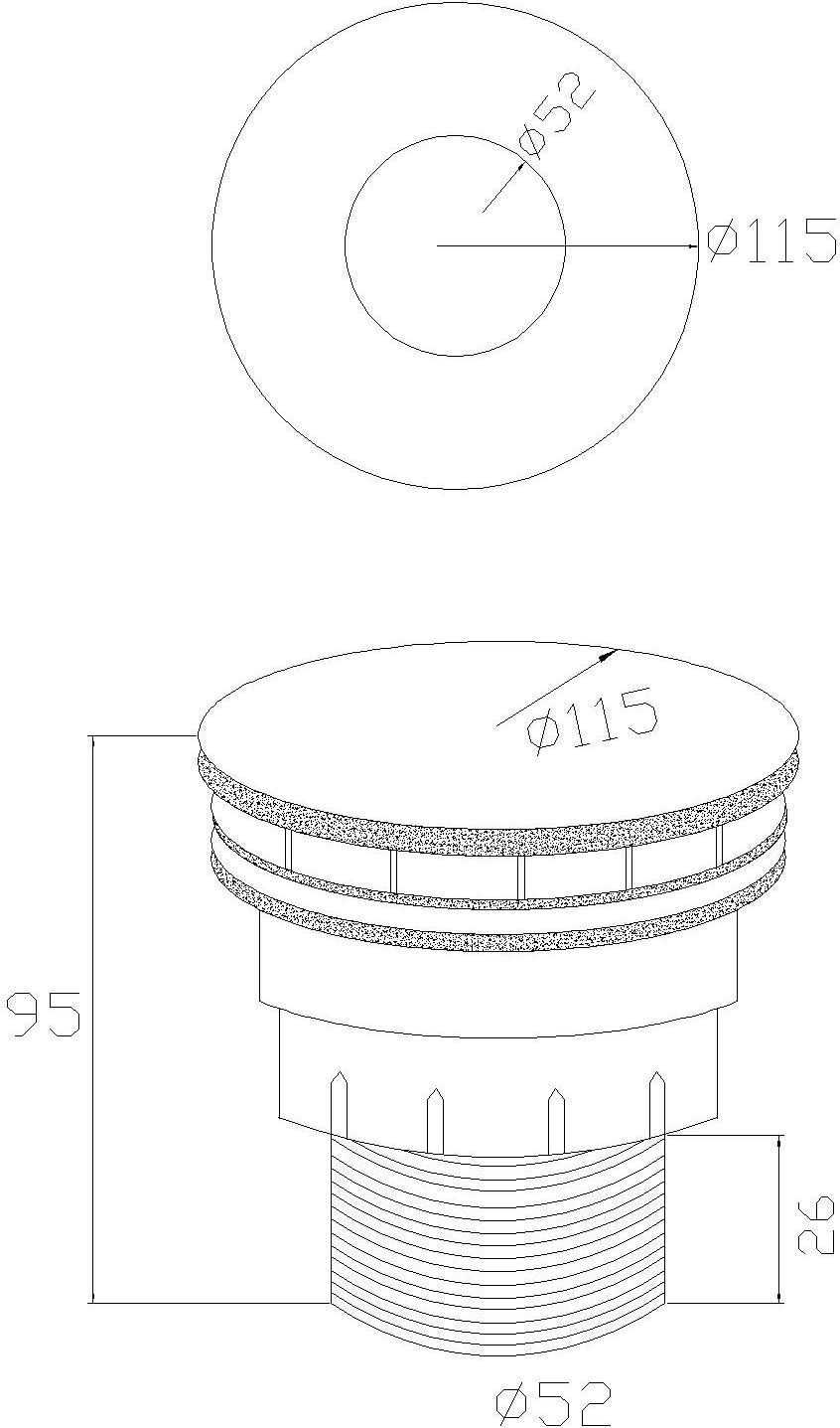 Bathroom Shower Grate Drain Waste for Shower Base Chrome-Plating