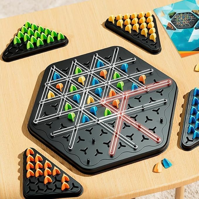 Chain Triangle Chess Game, 2 to 4 Players, Family Games for Kids and Adults, Board Games for Family Night image number 5