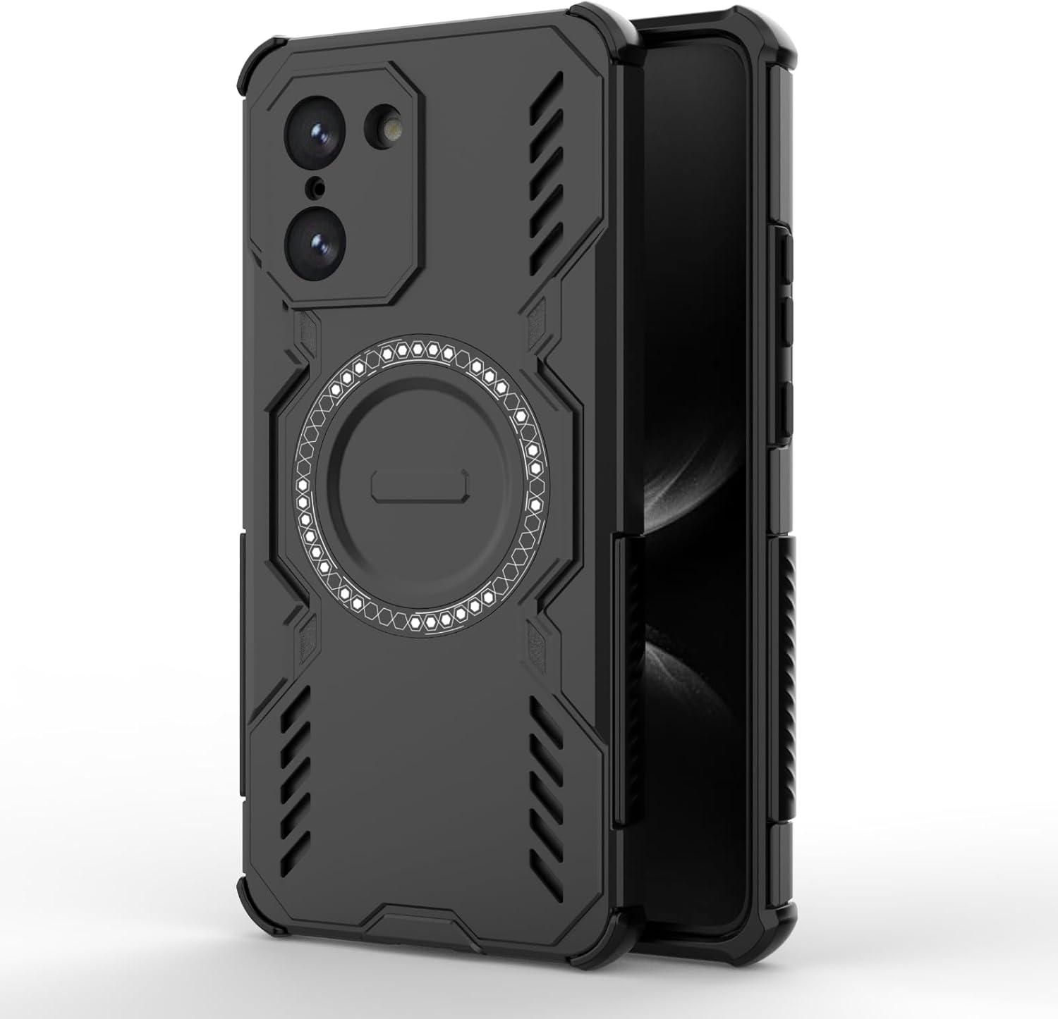 Longstong Magnetic Armoured Case for Oneplus Nord 5 5G / Oneplus Nord5 5G (6.83 Inches) - Purple