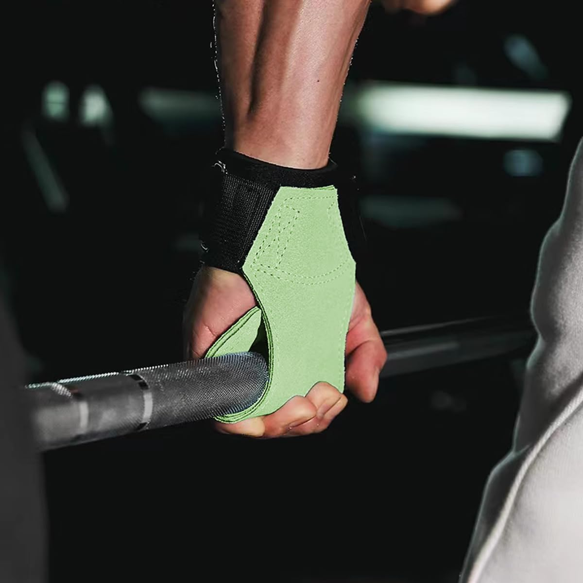 TAVIEW Weight Lifting Wrist Hooks Straps for Maximum Grip Support for Women (Macaron Green)