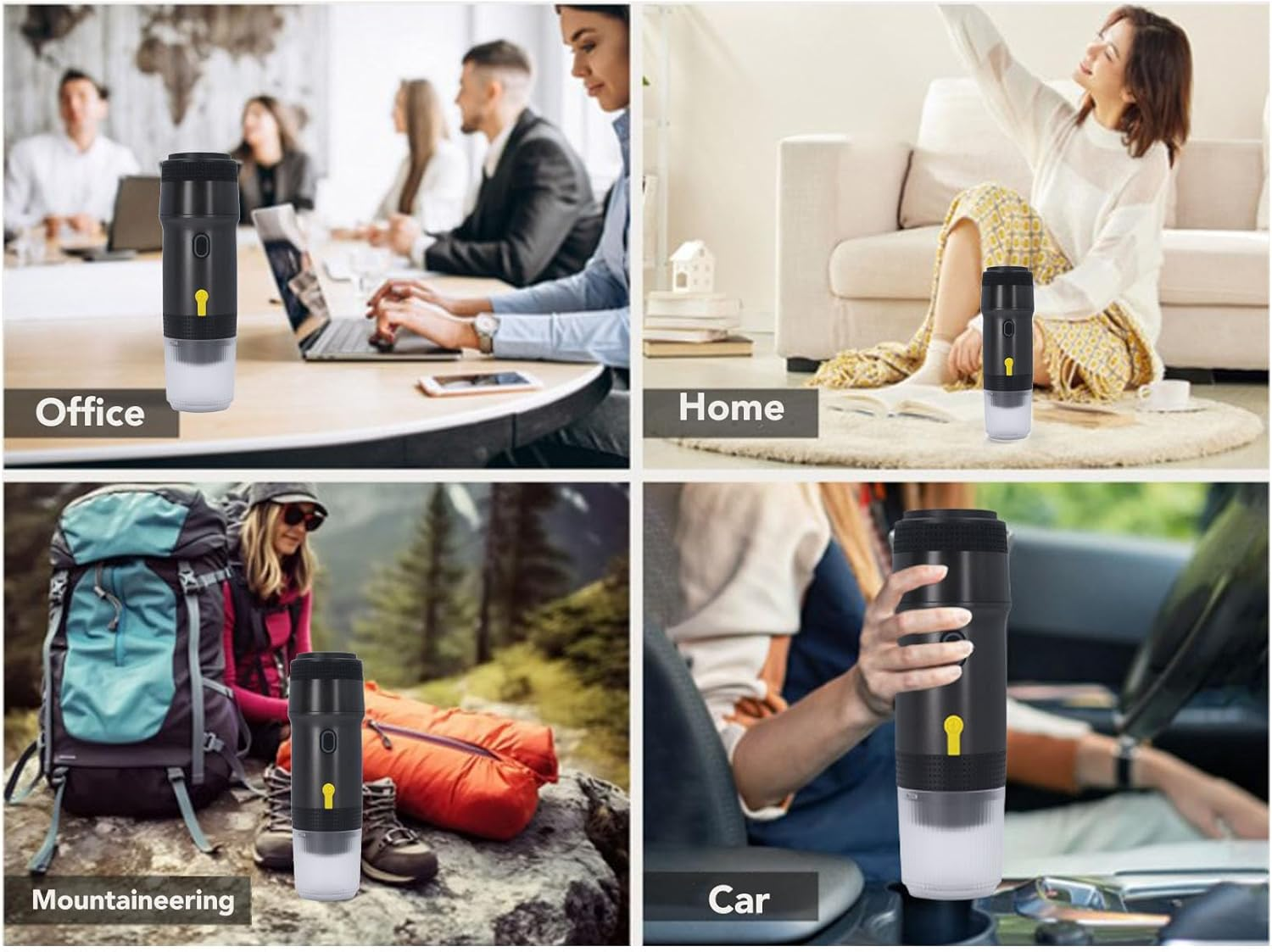 3-In-1 Electric Espresso Machine Portable - 20Bar Capsules Ground Coffee Extraction, Fast Heating Electric Coffee Machine with USB & Vehicle for Travel image number 4