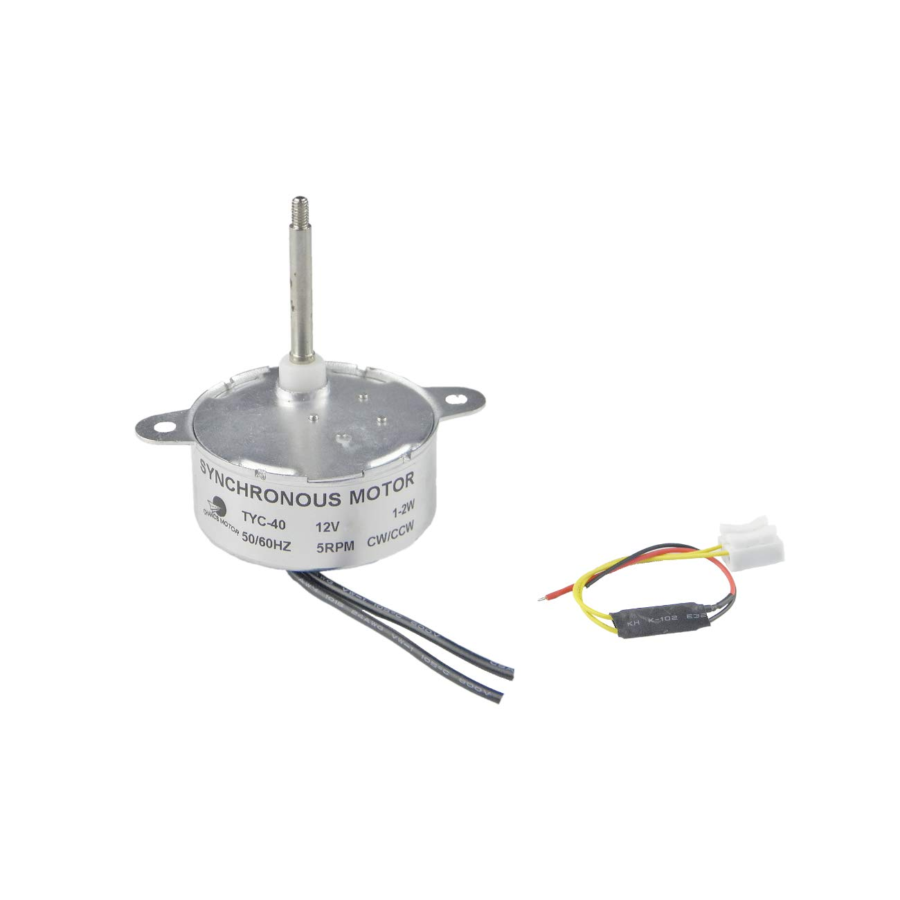 CHANCS TYC-40 Small Synchronous Motor DC 12V 5RPM Shaft 35Mm CW/CCW Electric Motor for Decorative Colored Lights image number 2