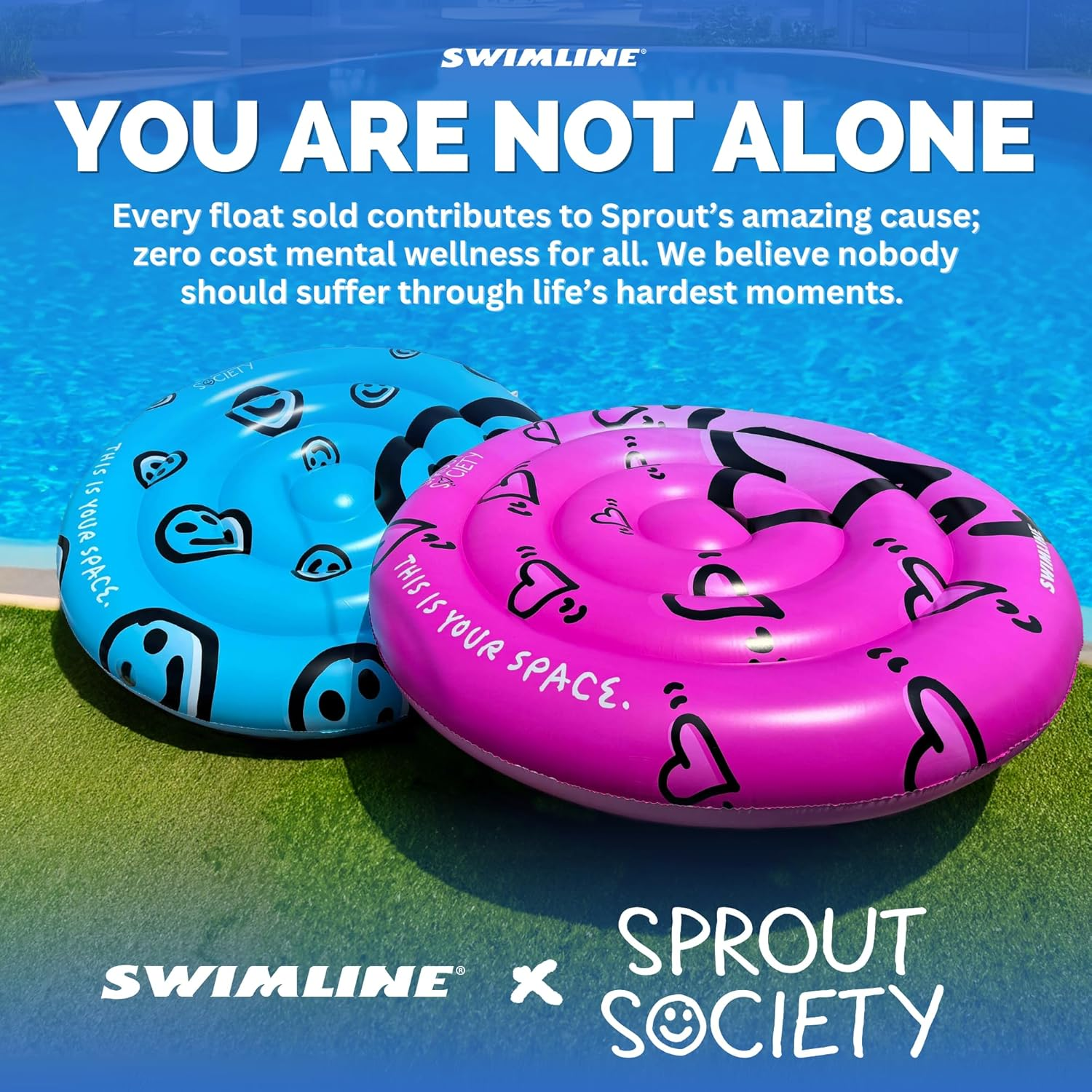 SWIMLINE Originals Floating Island Inflatable Summer Pool Float Rafts | Inflatabale Floaties Raft Pool Lounger | Inflatable Pool Raft for Adults & Kids | Multi Person Party Summer Float Decoration image number 3