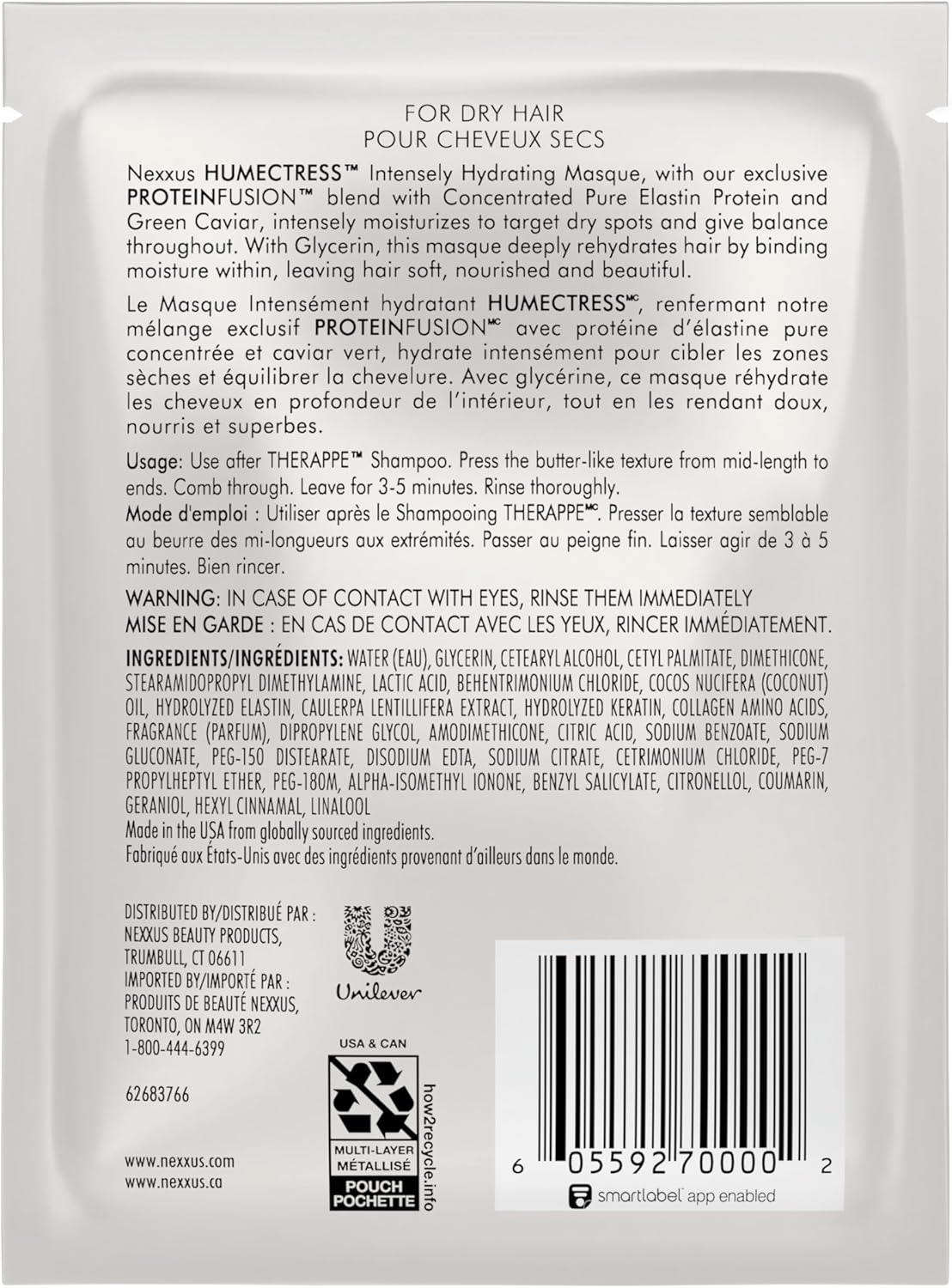 Nexxus Humectress Moisture Masque for Normal to Dry Hair 1.5 Oz, Pack of 10 image number 4