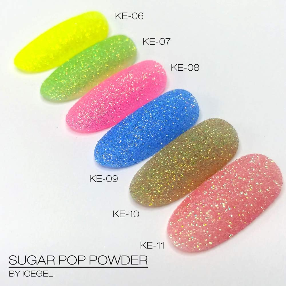 ICE Gel KE-09 Sugar Pop Powder, Blue, 1 Pack image number 3