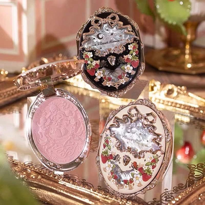 Flower Knows Strawberry Series Blush Palette Embossed Delicate Blush Long-Lasting Natural Glow for Confidence (C03, K) image number 3
