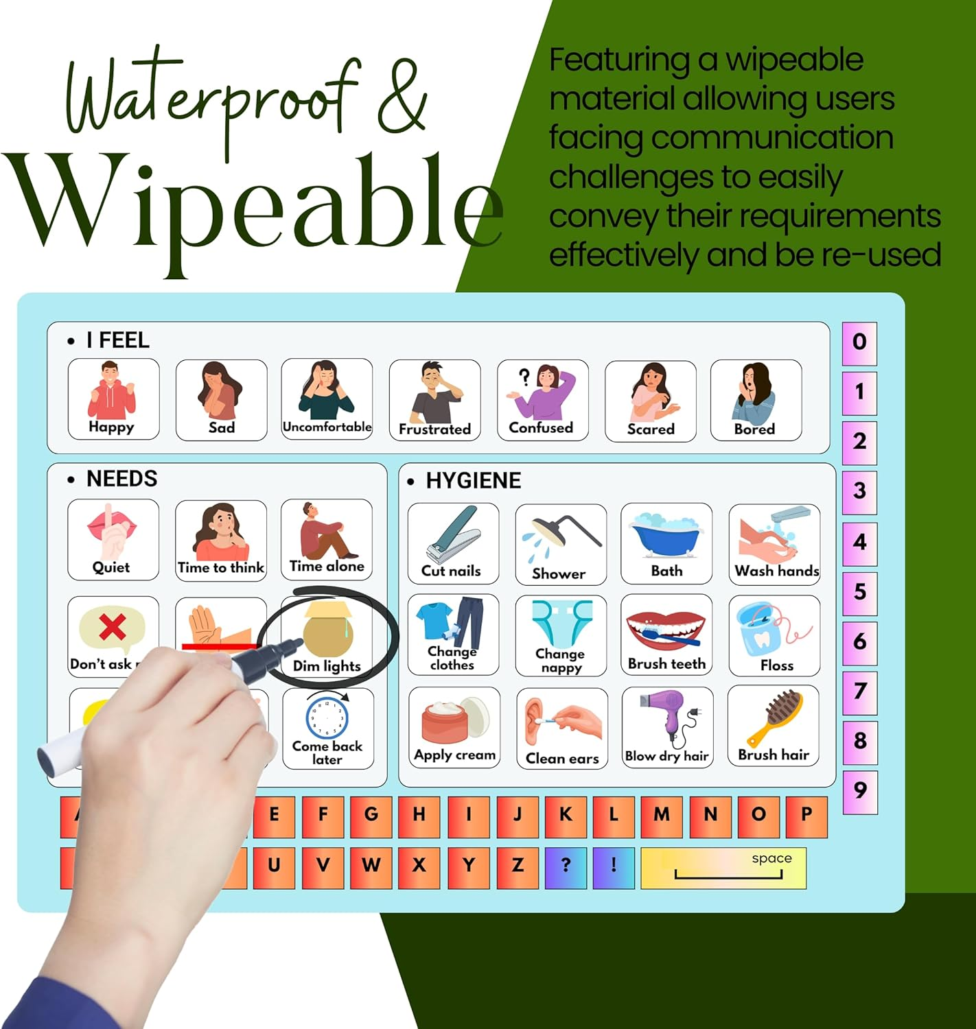Communication Board for Non Verbal Adults, Picture Symbol Communication Cards for Aphasia, Stroke Patients, Hospital and Care Home Use image number 3