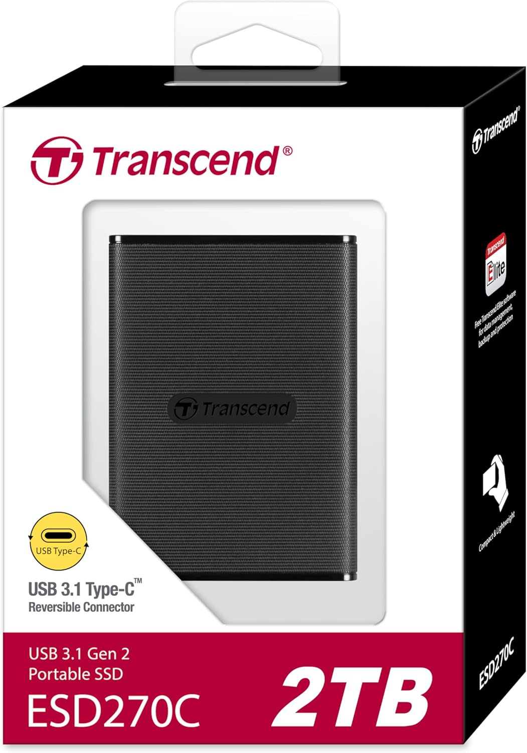 Transcend SSD TS2TESD270C Portable 2TB, USB 3.1, Type-C image number 6