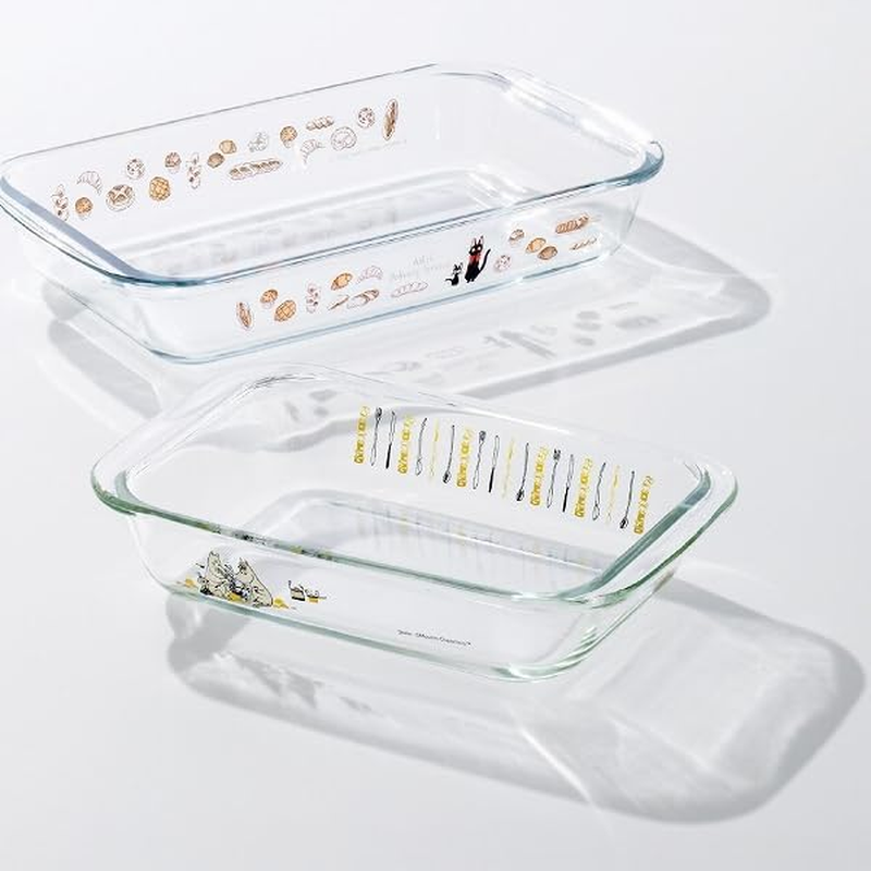 Skater GCD2-A Heat Resistant Glass Dish, Oven, Microwave Safe, 50.1 Fl Oz (1,500 Ml), Kiki'S Delivery Service, Studio Ghibli image number 1