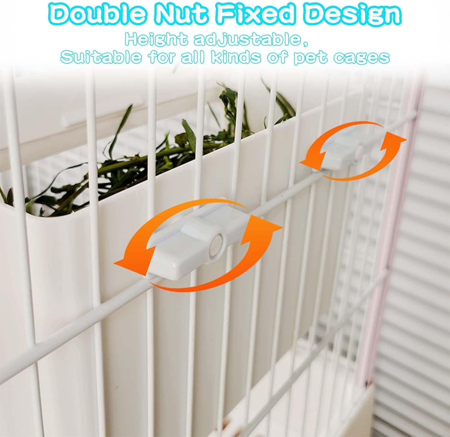 Rabbit Hay Feeder Bunny Food Dispenser Alfalfa Grass Manger Holder Less Wasted for Guinea Pig Chinchilla Ferret (B) - C image number 5