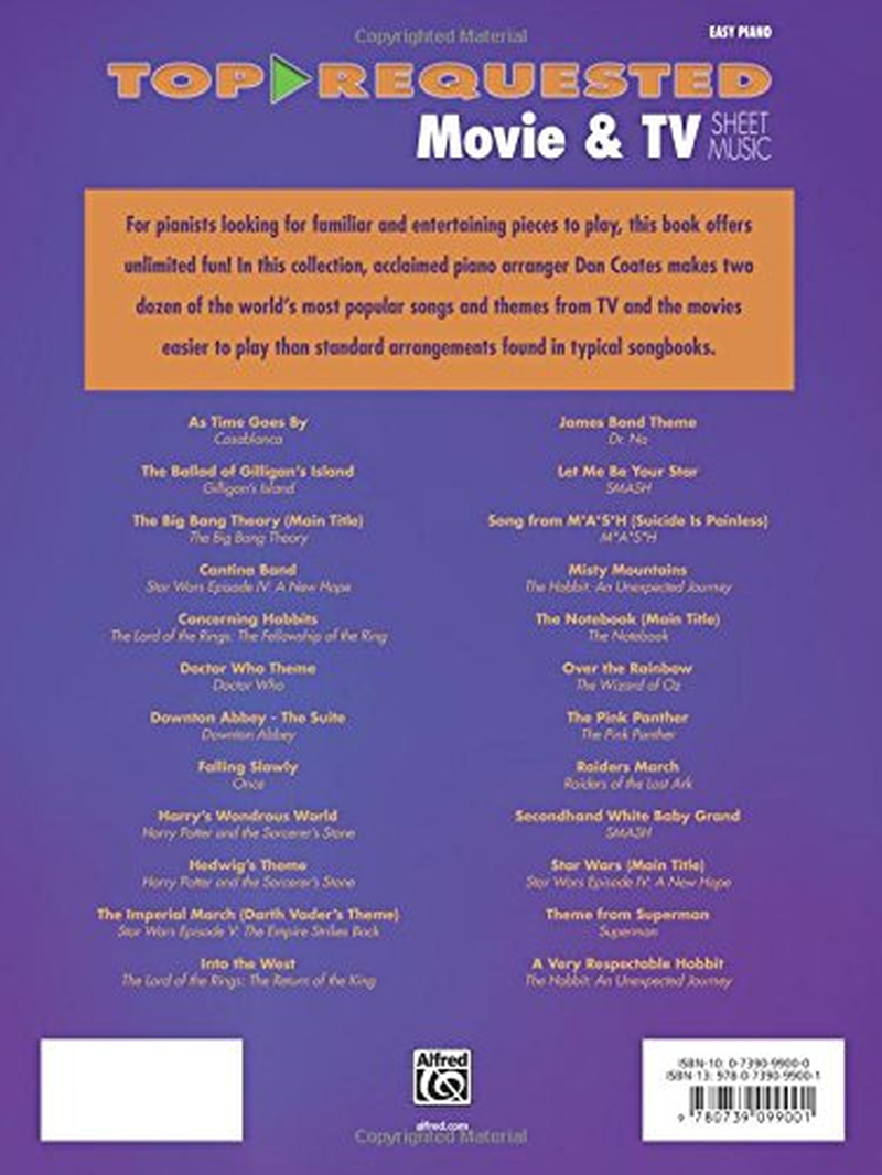 Top-Requested Movie & TV Sheet Music: Easy Piano image number 5