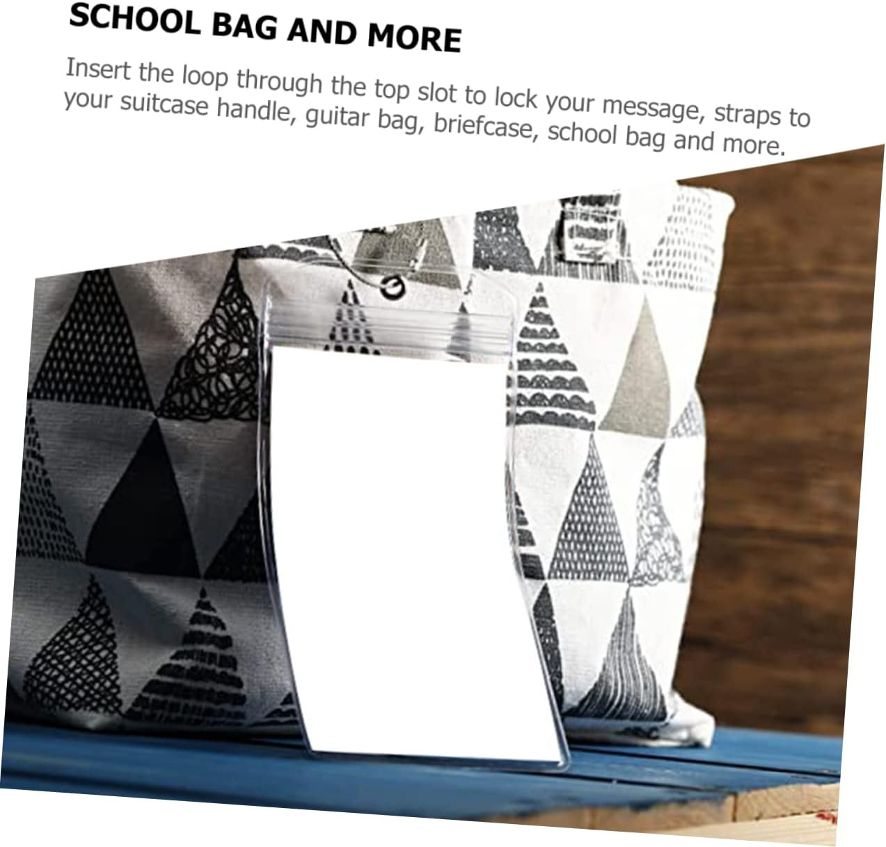 Baluue 6Pcs Luggage Tags for Suitcases PVC Travel Hanging Name Labels with Stainless Steel Keyring and Id Card Holder for Suitcase Briefcase Backpack Durable image number 5