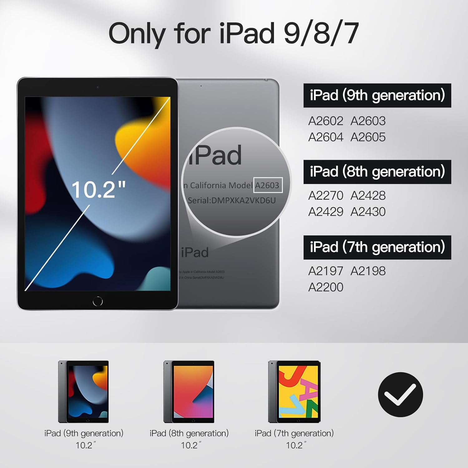 Jetech Case for Ipad 10.2-Inch (2021/2020/2019 Model, 9/8/7 Generation), Auto Wake/Sleep Cover (Matcha Green) - Black image number 7