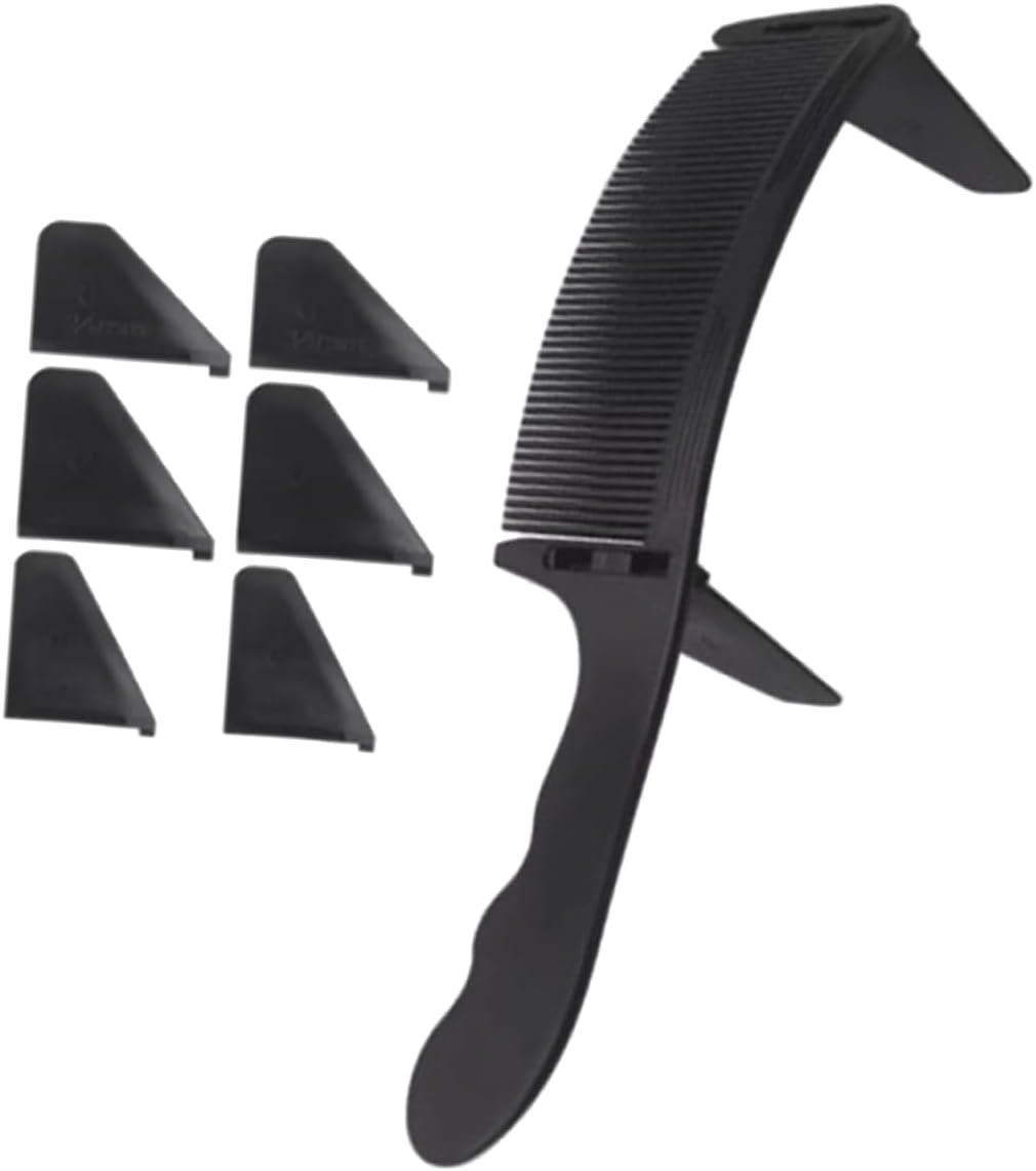 TOVINANNA 4Sets Professional Barber Styling Comb Fine Tooth Hair Comb for Men Curved Hair Cutting Tool Travel Hairsheet image number 6