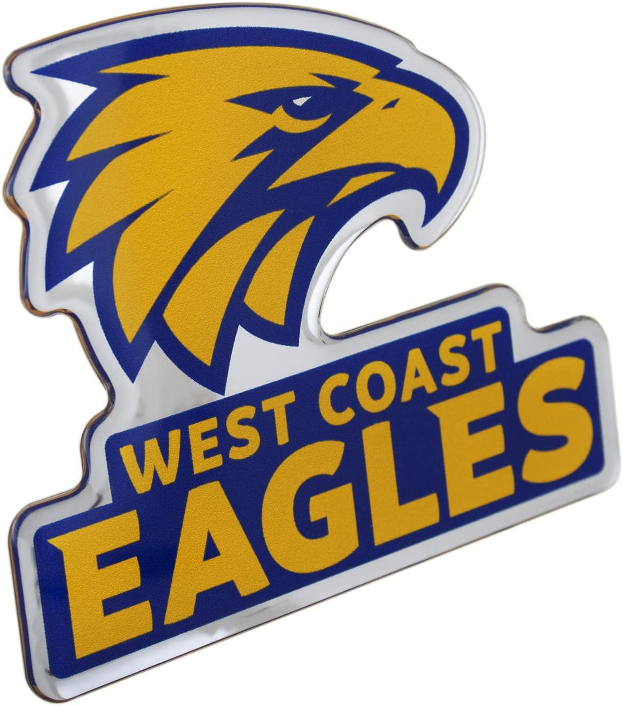 Fan Emblems AFL West Coast Eagles Lensed Chrome Supporter Logo Decal image number 4