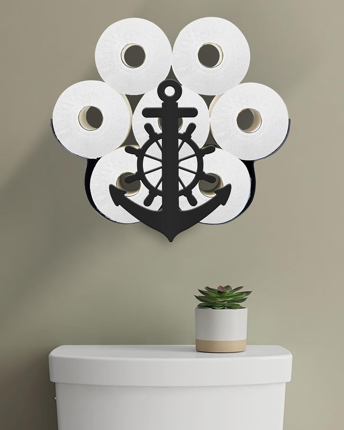 Wigag Dachshund Toilet Paper Holder for Extra 8 Rolls, Wall Mounted Decorative Toilet Paper Storage, Farmhouse Bathroom Accessories Storage Cabinet