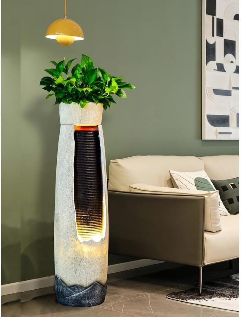 Outdoor Fountain Creative Modern Fountain Home Decor Floor to Ceiling Circulation, Flowing Water Rockery Landscape Indoor and Outdoor Ornaments image number 3