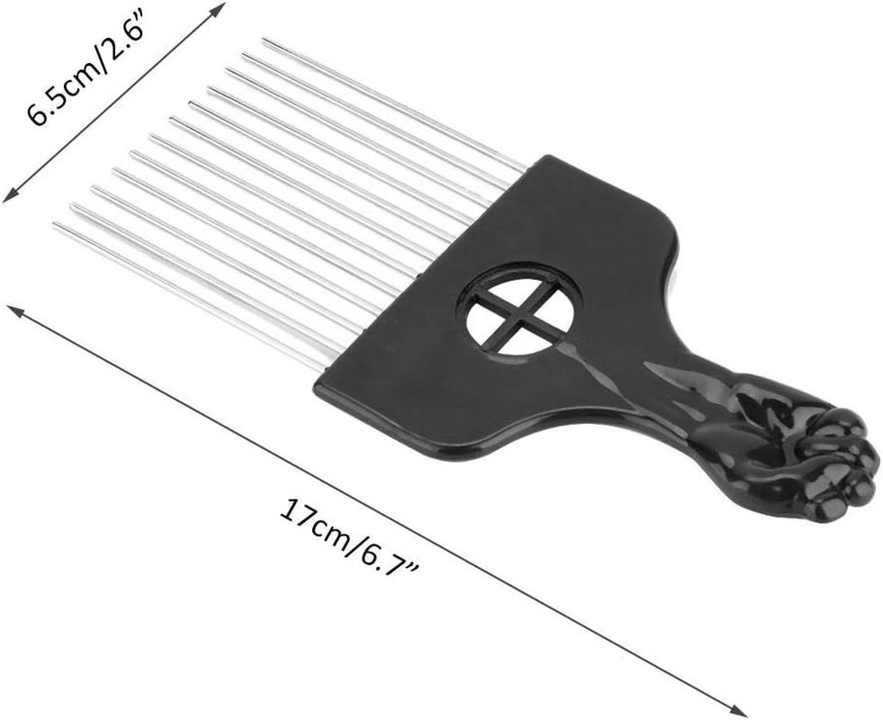 Men Retro Oil Hair Hairdressing Comb, Portable Wide Large Alloy Tooth Hairstyle Comb, Wide Tooth Hair Pick Comb for Home Salon image number 1