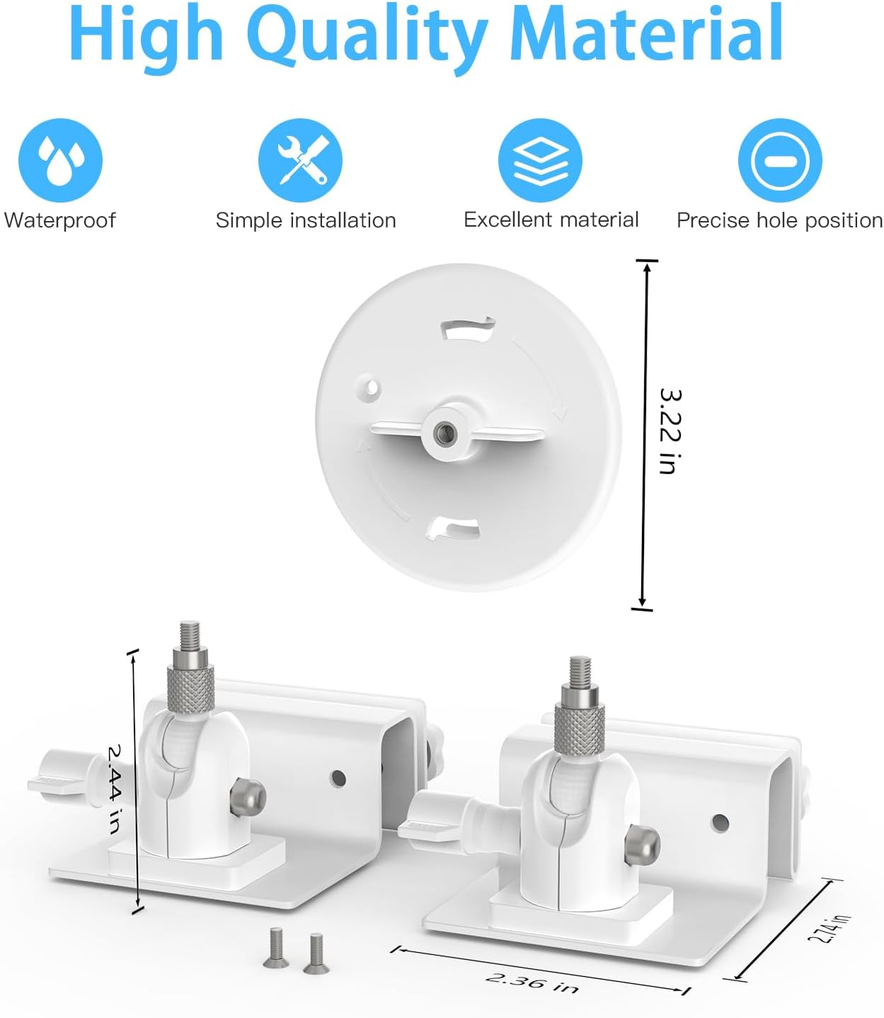 HOLACA Weatherproof Gutter Mount for Reolink Argus Track 4K&Solar Panel- Dual Security Camera and Solar Panel Brackets with Installation Adapter image number 4