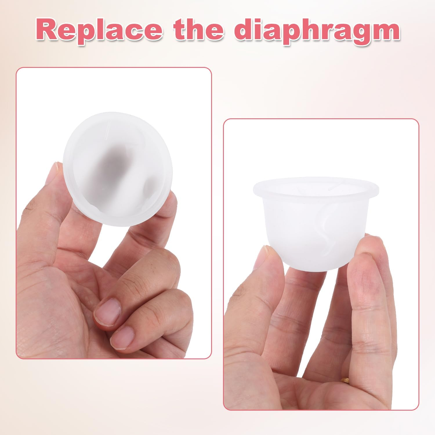 BOXOB 2Pcs Silicone Rubber Diaphragms Replacement Parts, Bpa-Free Breast Pump Bowl Breastfeeding Accessory for Zomee Z1/Z2 Breast Pump Parts for Motif Twist image number 1