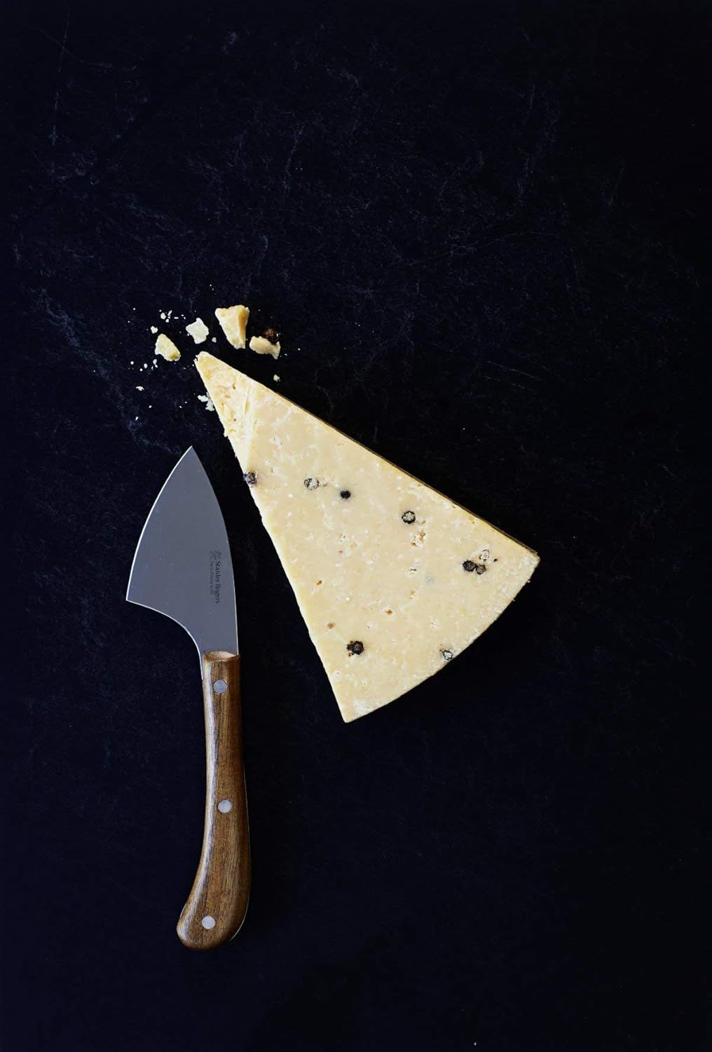 Stanley Rogers 50764 Pistol Grip Acacia Hard Cheese Knife, Cheese Slicer with Wooden Handle, Cheese Cutter with Sharp Blade (Colour: Brown, Silver)