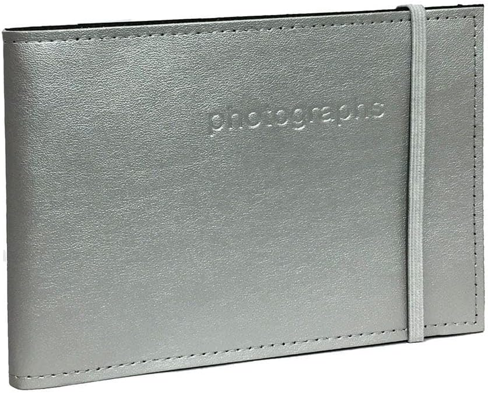 Profile Australia Citi Leather Silver Photo Album | Photo Wallet | 60 5X7In (13X18Cm) Photos | Acid Free