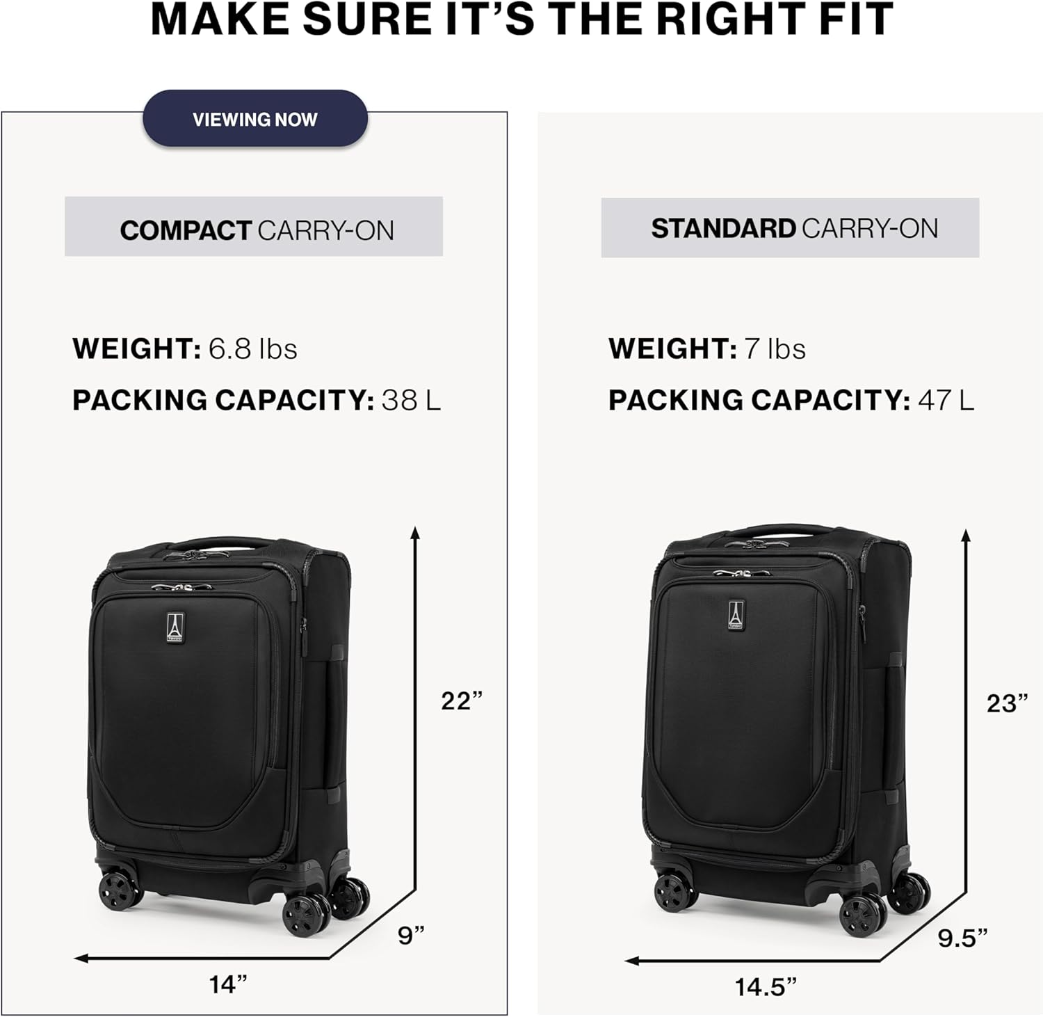 Travelpro Crew Classic Softside Expandable Luggage with Spinner Wheels image number 5