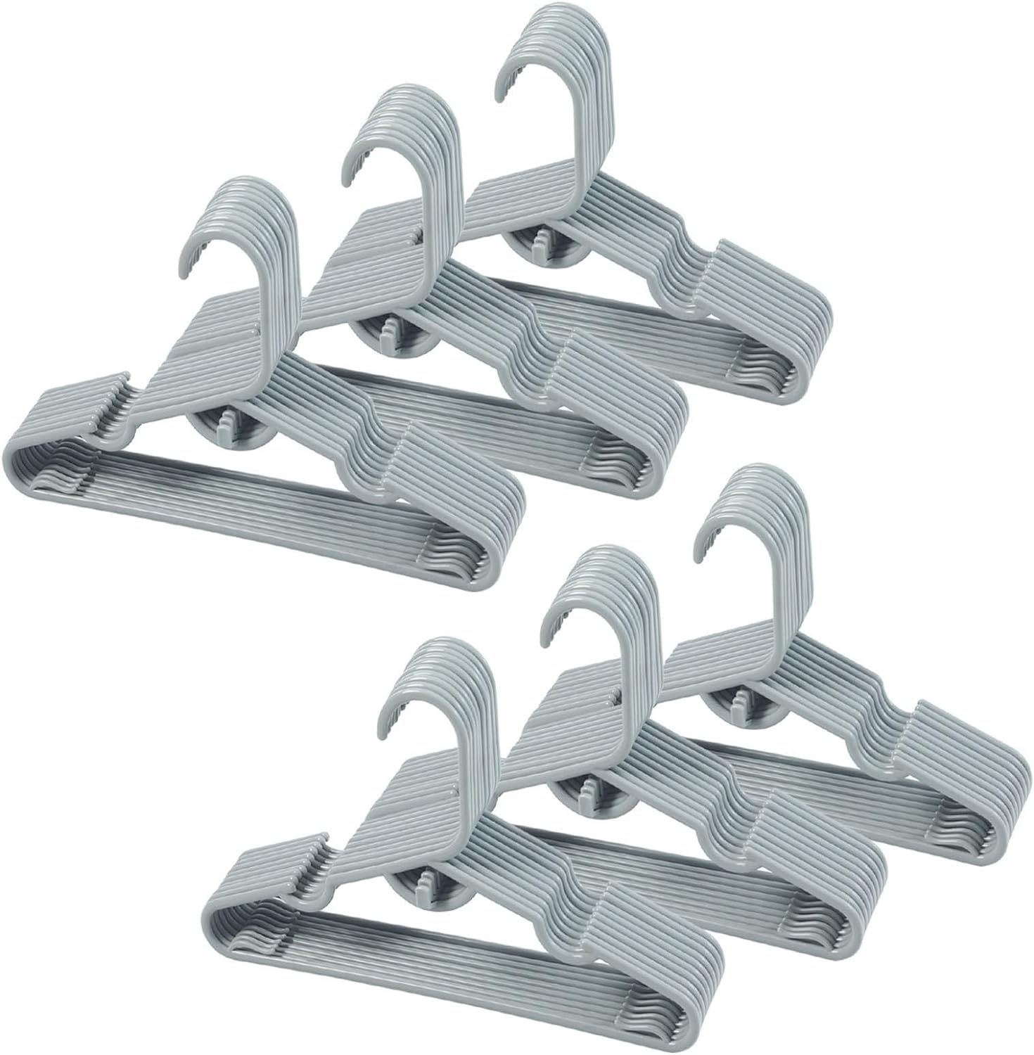 VIIBASE 40Pcs White Baby Nursery Closet Hangers,Non-Slip Laundry Infant Pant Hanger for Born Clothes Gift,Stackable Hangers,Save Space Ultra-Thin Child Coat Hanger for Girl Boy Toddler Kid