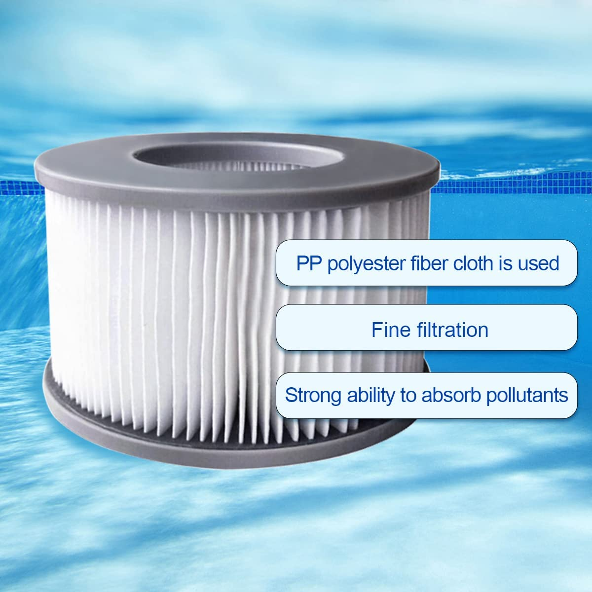 Wuyan 2Pcs Hot Tub Filters for Mspa Inflatable Pools, Enhanced Version Filter Cartridge Pump Fit for MSPA All Current Hot Tubs image number 6