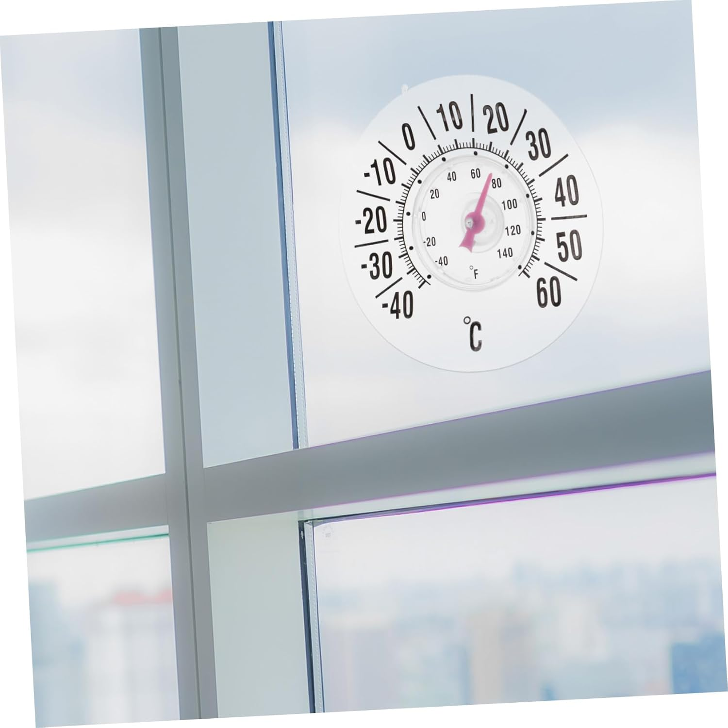 Accurate Analog Window Thermometer with Strong Suction Cup Indoor Outdoor Temperature Gauge for Nursery Greenhouse Home Precise Professional Patio Thermometer for Reliable