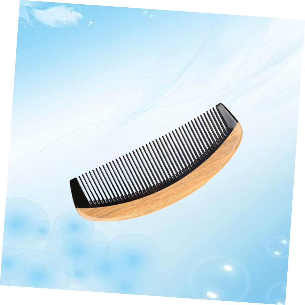 MUSISALY Sandalwood Brush Horn Comb Non-Static Static Comb Hairdressing Tool Natural Hair Accessory