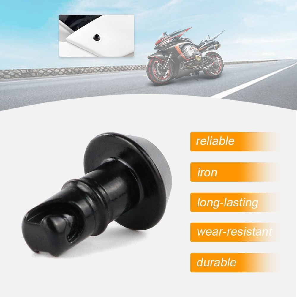 Xitomer 19Mm Universal Quick Release Fasteaners/Fairing Bolts Studs/Quarter Turn with Clips 1/4 Turn Quick Release Fit for Race Fairings (19Mm,Black) image number 4
