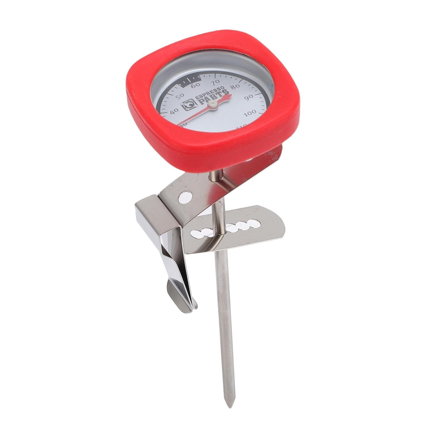 Pomya Read Milk Frothing Thermometer with Clamp/Holder for Coffee Lovers and Baristas 304 Stainless Steel (Red) - Red image number 6
