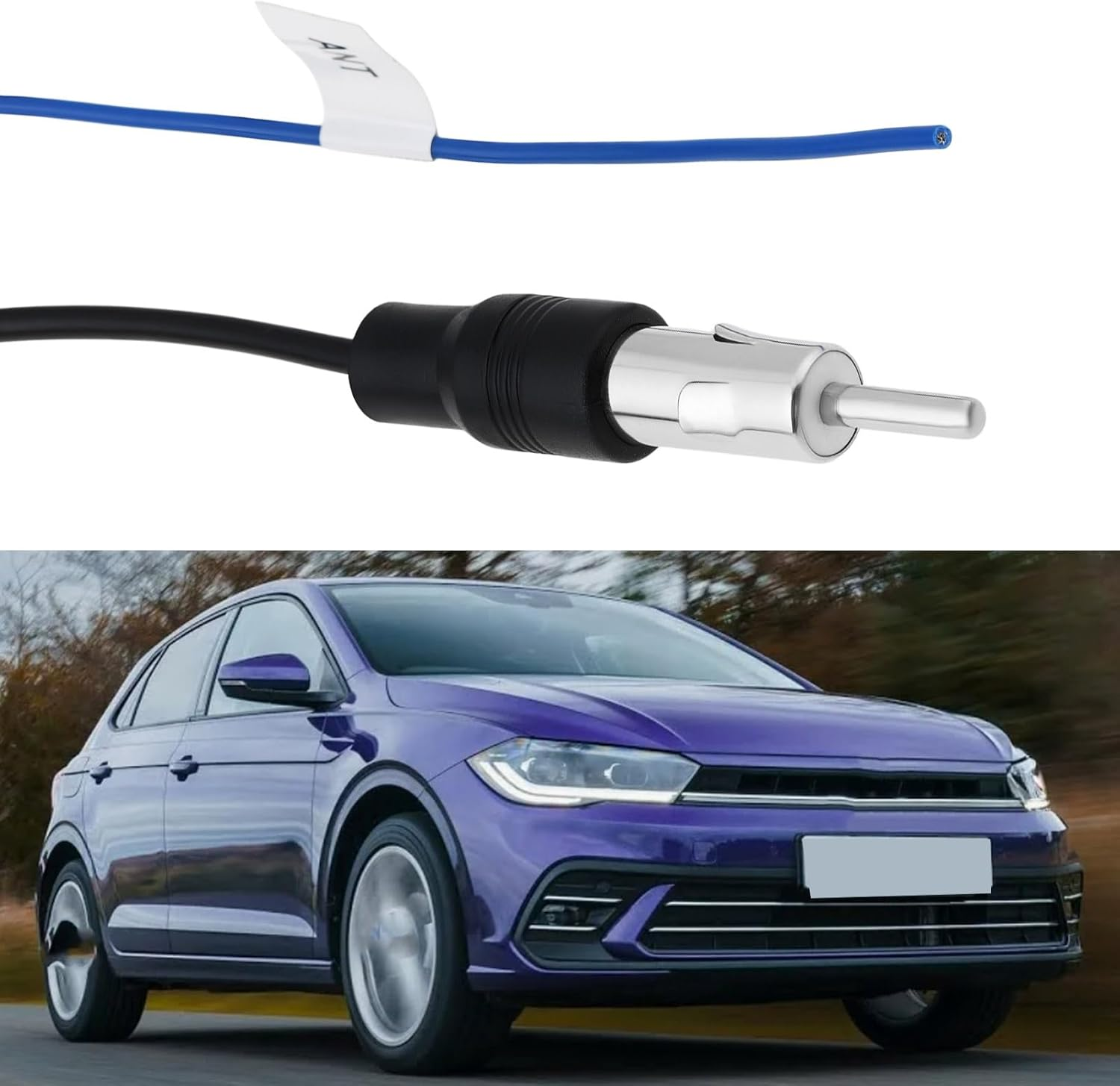 2Pcs Dual FAKRA Head Radio Antenna Conversion Cable Compatible with VW image number 1