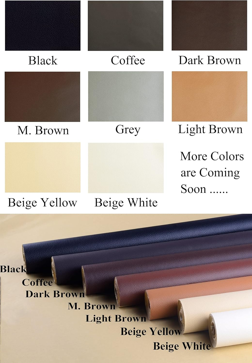 Leather Repair Patch for Couches 17X55Inch Large Self-Adhesive Refinisher Cuttable Reupholster Tape Patches Kit for Couch Car Seats Furniture Sofa Vinyl Chairs Fabric Fix(Beige White, 17X55 Inch) image number 5