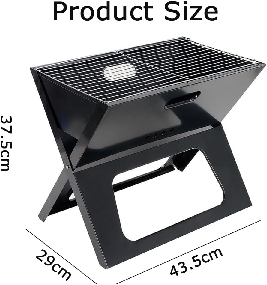 Portable BBQ Kabob Grill, Folding Iron Roast Rack, Lightweight Barbecue Charcoal Grill, Suitable for Outdoor Grilling Cooking Camping Hiking Picnics Tailgating Backpacking Party ﻿ ﻿