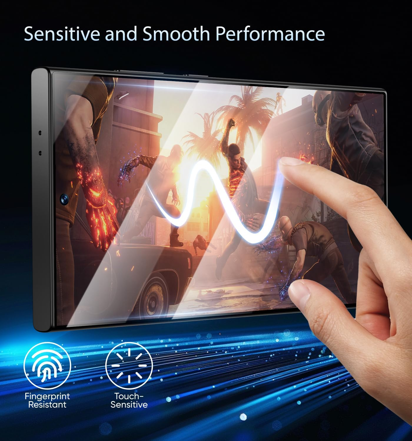 MAGIC JOHN 3Rd Gen Upgraded for Samsung Galaxy S24 Ultra Screen Protector 6.8 Inch, HD Clear, Shatterproof Tempered Film, Auto Dust-Elimination, Bubble Free, Easy Installation, 2 Pack image number 3