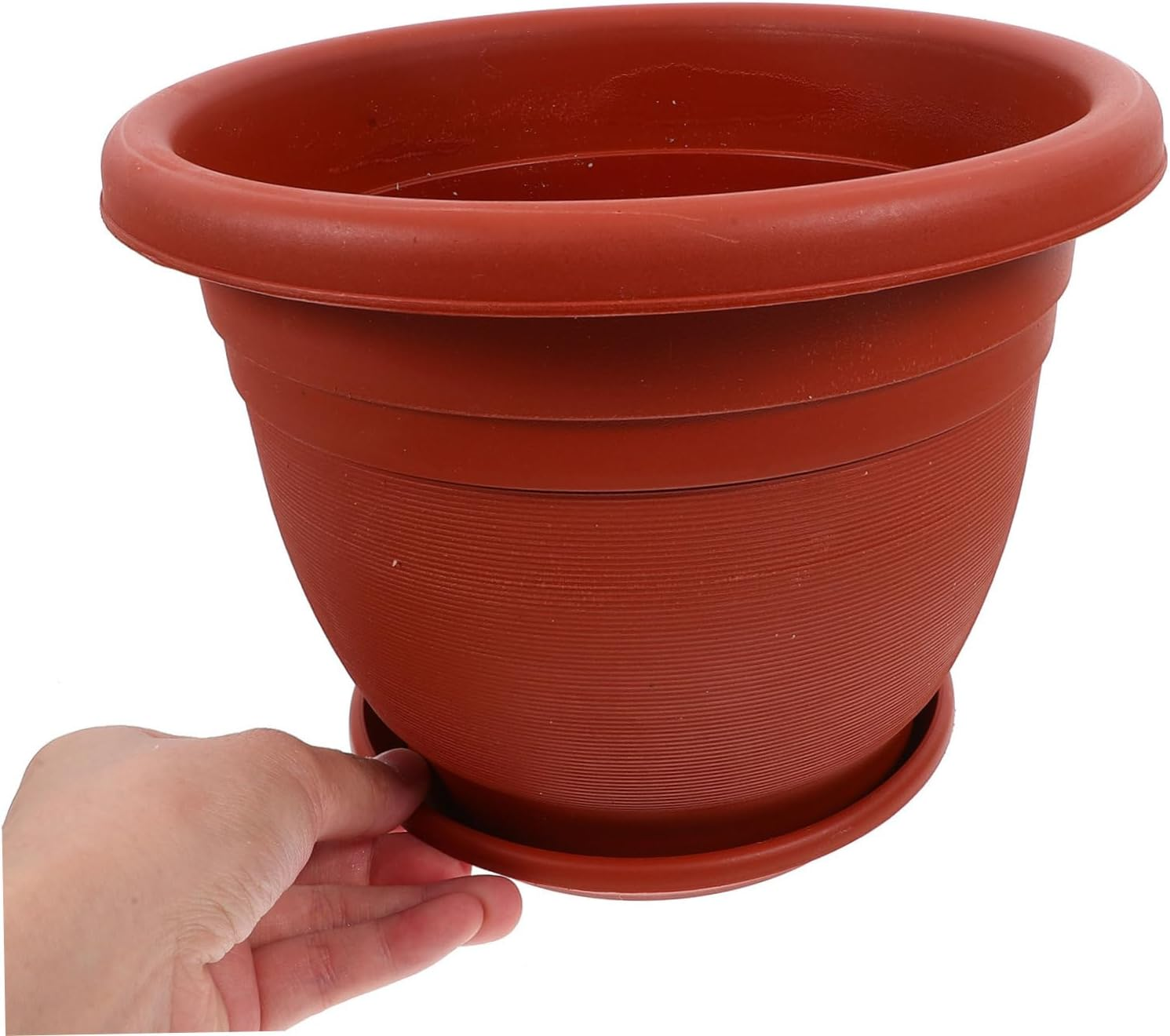 CIYODO Piece Set of Heavy Duty Seedling Pots Indoor Plant Pots Drainage Holes Red Clay Finish for Flower Arrangement and Gardening image number 6