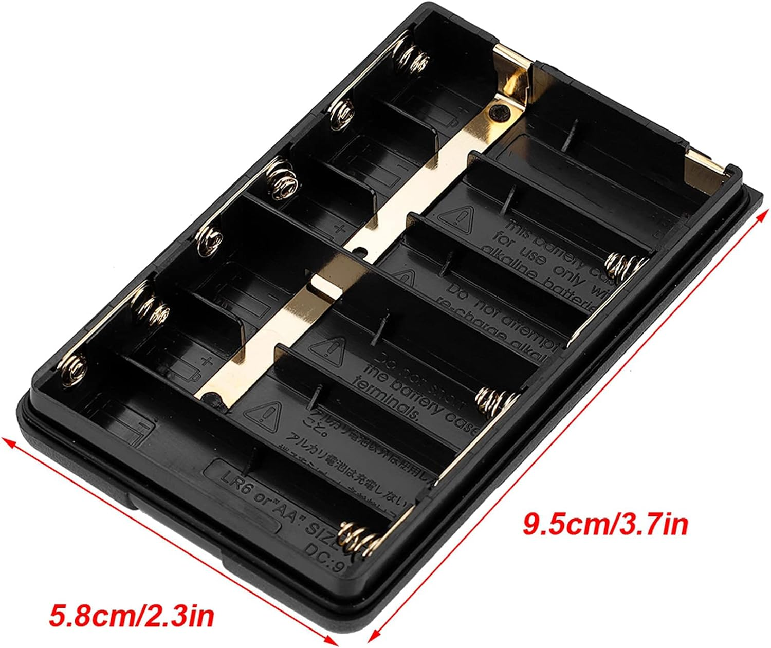 25V 6 X AA Battery Slot Clip Holder Battery Case, Battery Case Compatible with for Yaesu/Vertex Series Radios, Battery FNB-V57 FNB-64 FNB-83 FNB-V88 FNB-94 image number 3