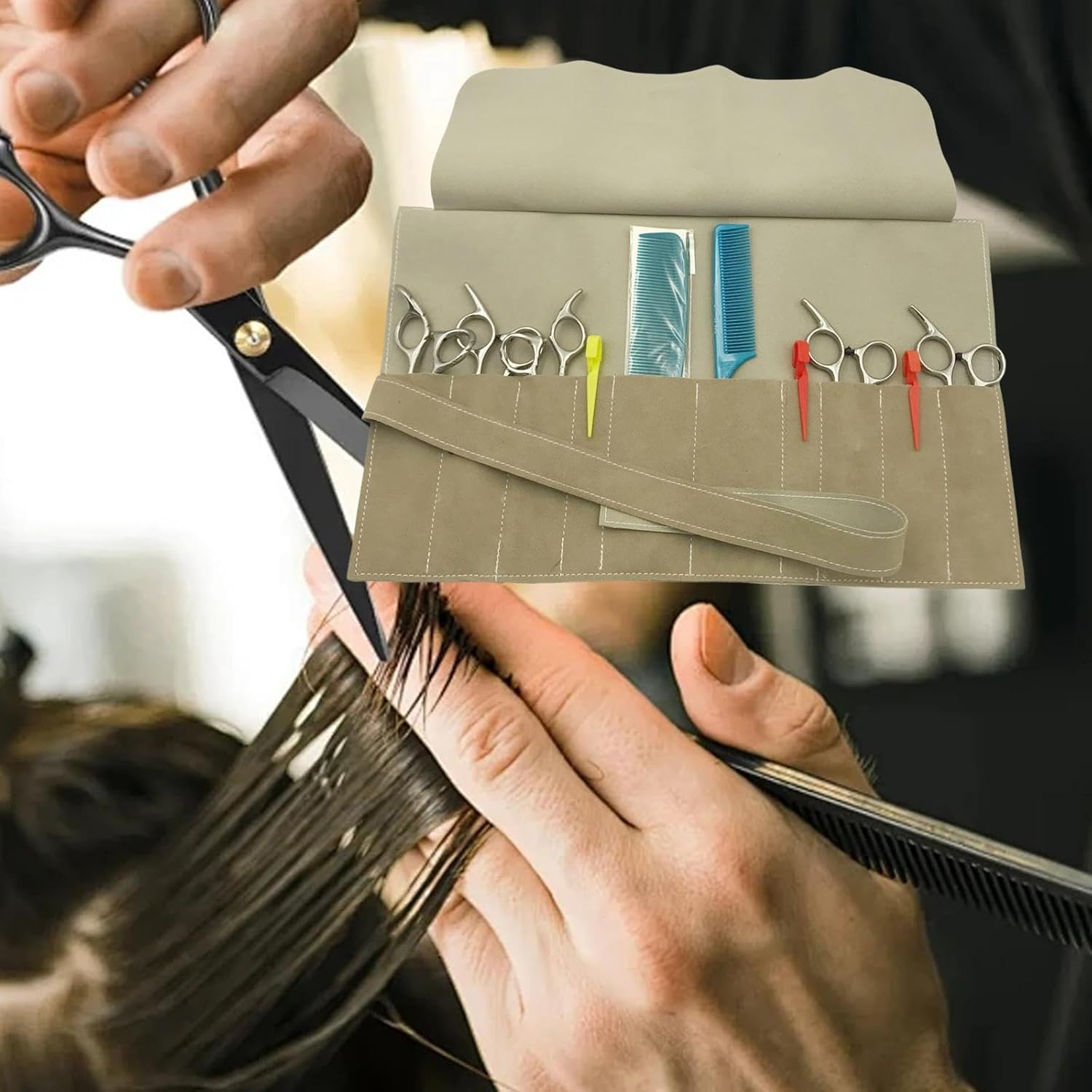 Eigell Hair Stylist Scissor Holder Pouch Case, Barber Shear Holder image number 4